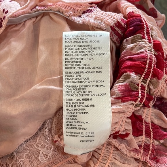 NWT Free People Daphne Floral lace long sleeve print blouse - Picture 11 of 11